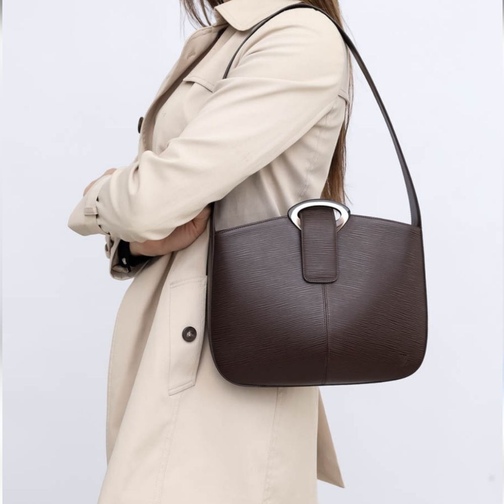 LOUIS VUITTON Epi Brown Leather Reverie Shoulder Bag Handbag - Picture 10 of 16